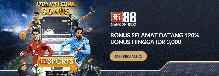 Animasi promosi M88 Indonesia untuk taruhan olahraga dan kasino online