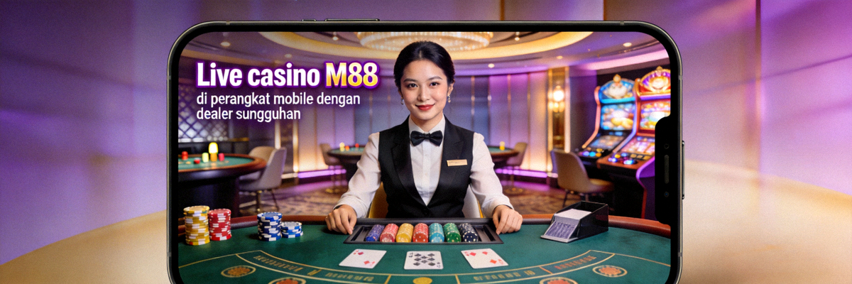 Live casino M88 di perangkat mobile dengan dealer sungguhan