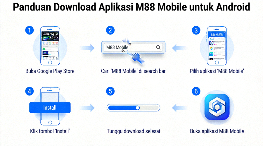 Panduan langkah demi langkah download aplikasi M88 mobile untuk Android