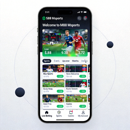 Tampilan mobile-friendly dari platform M88 Msports yang dioptimalkan untuk taruhan via smartphone
